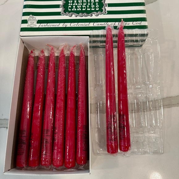 Colonial Candle Company of Cape Cod “Handipt” 10” Red Candles Set of 8 - Picture 5 of 5